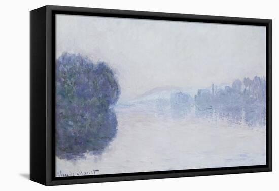 The Seine Near Vernon, as Seen in the Morning, circa 1894-Claude Monet-Framed Stretched Canvas