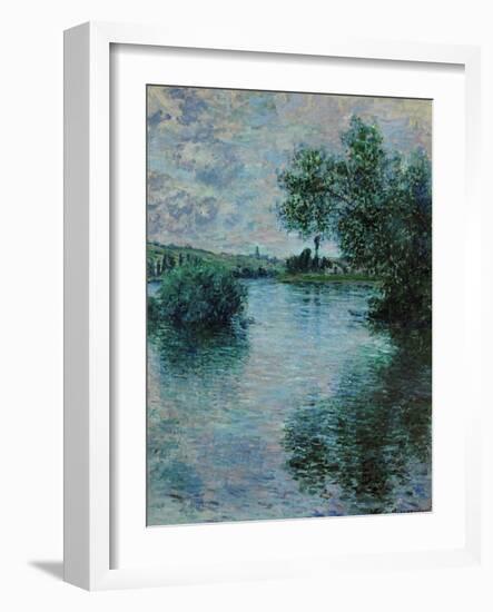 The Seine Near Vetheuil, 1879-Claude Monet-Framed Premium Giclee Print