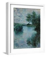 The Seine Near Vetheuil, 1879-Claude Monet-Framed Giclee Print