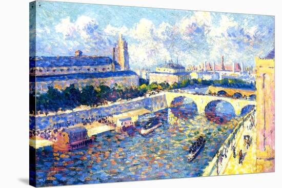 The Seine, Paris, 1892-Maximilien Luce-Stretched Canvas