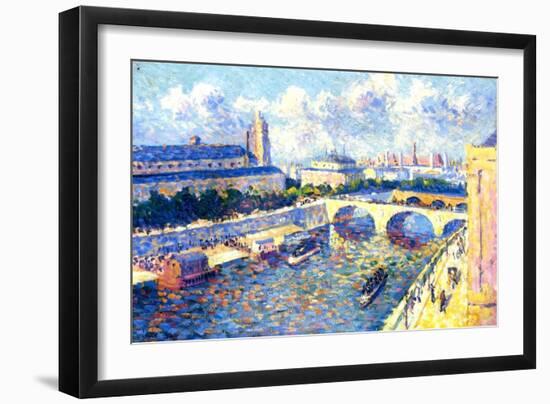 The Seine, Paris, 1892-Maximilien Luce-Framed Giclee Print