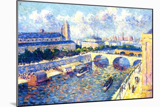 The Seine, Paris, 1892-Maximilien Luce-Mounted Giclee Print