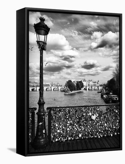 The Seine River - Pont des Arts - Paris-Philippe Hugonnard-Framed Stretched Canvas