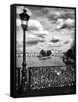 The Seine River - Pont des Arts - Paris-Philippe Hugonnard-Framed Stretched Canvas