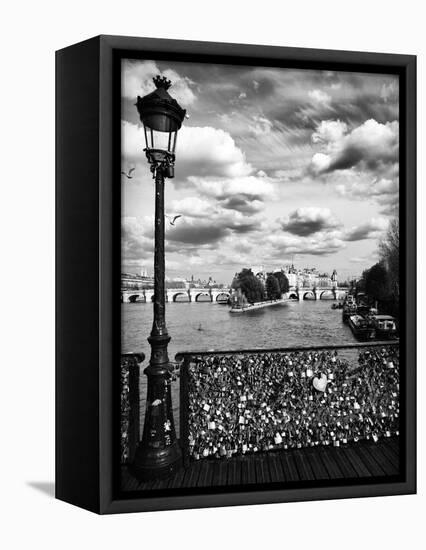 The Seine River - Pont des Arts - Paris-Philippe Hugonnard-Framed Stretched Canvas