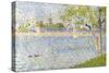 The Seine Seen from La Grande Jatte, 1888-Georges Seurat-Stretched Canvas