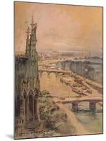 'The Seine seen from Notre Dame', 1915-Charles Jouas-Mounted Giclee Print