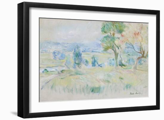 The Seine Valley at Mézy, 1891-Berthe Morisot-Framed Premium Giclee Print