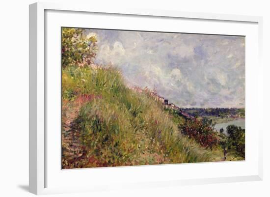 The Seine, View of the Slopes of By, 1881-Alfred Sisley-Framed Giclee Print