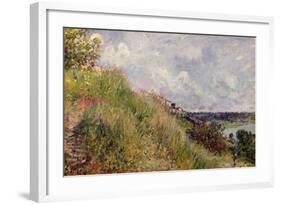 The Seine, View of the Slopes of By, 1881-Alfred Sisley-Framed Giclee Print