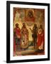 The Selected Saints before the Icon of Our Lady of Kazan, Late 18th Cent.-Evfimy Denisov-Framed Giclee Print