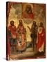 The Selected Saints before the Icon of Our Lady of Kazan, Late 18th Cent.-Evfimy Denisov-Stretched Canvas