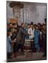 THE SELLER OF NOVELTIES IN Paris, 1873 (Oil on Canvas)-Ilya Efimovich Repin-Mounted Giclee Print