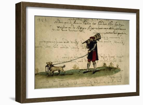 The Seller of Water Blind Illustration of Story-Thomas Deloney-Framed Giclee Print