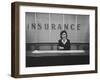 The Selling of Air Accident Insurance at Newark Airport-null-Framed Photographic Print