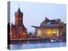 The Senedd (Welsh National Assembly Building) and Pier Head Building, Cardiff Bay, Cardiff, South W-Billy Stock-Stretched Canvas