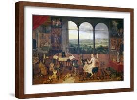 The Sense of Hearing, 1618-Jan Brueghel the Elder-Framed Giclee Print