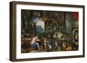 The Sense of Sight. (Executed with Peter Paul Rubens), 1617-Jan Brueghel the Elder-Framed Giclee Print