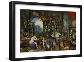 The Sense of Sight. (Executed with Peter Paul Rubens), 1617-Jan Brueghel the Elder-Framed Giclee Print