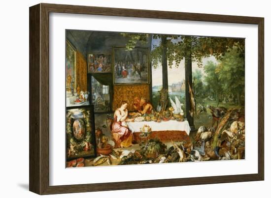 The Sense of Taste, 1618-Jan Brueghel the Elder-Framed Giclee Print