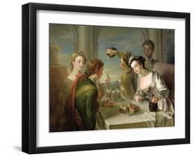 The Sense of Taste, c.1744-47-Philippe Mercier-Framed Giclee Print