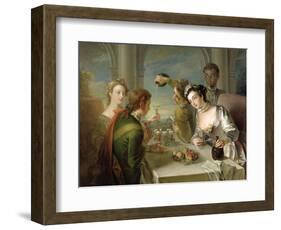 The Sense of Taste, c.1744-47-Philippe Mercier-Framed Premium Giclee Print