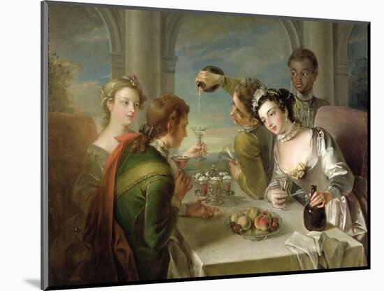 The Sense of Taste, c.1744-47-Philippe Mercier-Mounted Premium Giclee Print