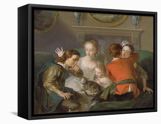 The Sense of Touch, c.1744-47-Philippe Mercier-Framed Stretched Canvas