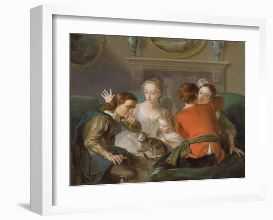 The Sense of Touch, c.1744-47-Philippe Mercier-Framed Giclee Print