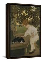 The Senses: Touch-Jessie Willcox-Smith-Framed Stretched Canvas