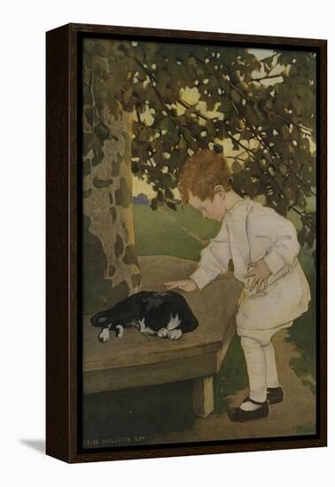 The Senses: Touch-Jessie Willcox-Smith-Framed Stretched Canvas