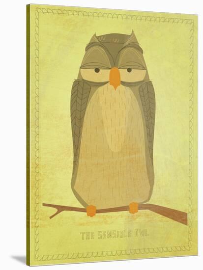 The Sensible Owl-John W Golden-Stretched Canvas