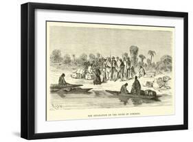 The Separation of the Shore of Coribeni-Édouard Riou-Framed Giclee Print