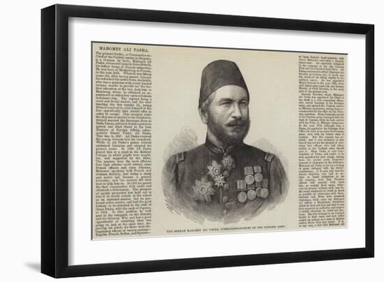 The Serdar Mahomet Ali Pasha, Commander-In-Chief of the Turkish Army-null-Framed Giclee Print