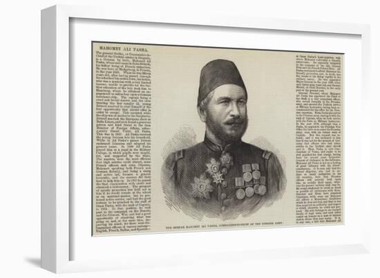 The Serdar Mahomet Ali Pasha, Commander-In-Chief of the Turkish Army-null-Framed Giclee Print