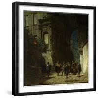 The Serenade, about 1865-Carl Spitzweg-Framed Giclee Print