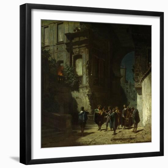 The Serenade, about 1865-Carl Spitzweg-Framed Giclee Print