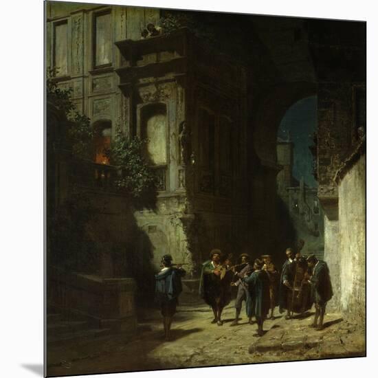 The Serenade, about 1865-Carl Spitzweg-Mounted Giclee Print