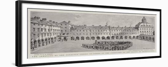 The Serenade by the Combined Choirs of Gotha in the Courtyard of the Castle of Friedenstein-Henry William Brewer-Framed Giclee Print