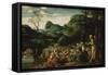 The Sermon of John the Baptist-Jan Swart van Groningen-Framed Stretched Canvas