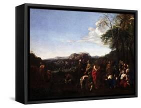 The Sermon of John the Baptist-Michelangelo Cerquozzi-Framed Stretched Canvas