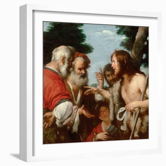 The Sermon of Saint John the Baptist, C. 1644-Bernardo Strozzi-Framed Giclee Print