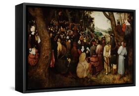 The Sermon of Saint John the Baptist-Pieter Bruegel the Elder-Framed Stretched Canvas