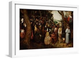 The Sermon of Saint John the Baptist-Pieter Bruegel the Elder-Framed Giclee Print