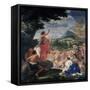 The Sermon of St. John the Baptist-Giovanni  B. Gaulli-Framed Stretched Canvas