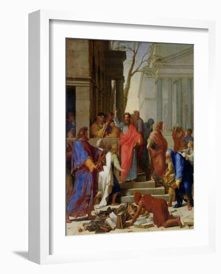 The Sermon of St. Paul at Ephesus, 1649-Eustache Le Sueur-Framed Giclee Print