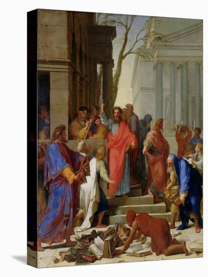 The Sermon of St. Paul at Ephesus, 1649-Eustache Le Sueur-Stretched Canvas