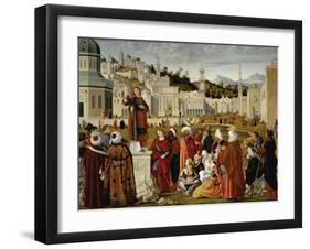 The Sermon of St. Stephen at Jerusalem-null-Framed Giclee Print