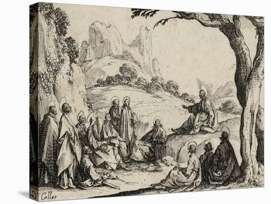 The Sermon on the Mount, 1635 (Etching)-Jacques Callot-Stretched Canvas