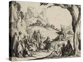 The Sermon on the Mount, 1635 (Etching)-Jacques Callot-Stretched Canvas